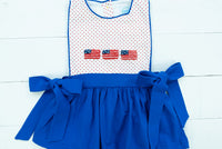 Girls Knit French Knot Flag Bloomer Shorts Set