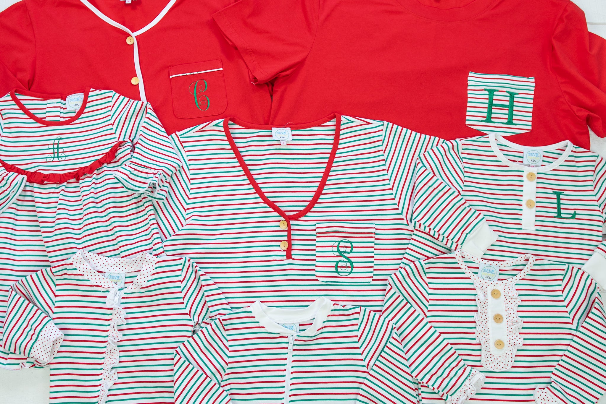 Dad Red/Green Stripe PJ Pant Set