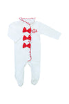 Girls White/Red Bow PJ