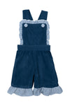 Girls Navy Corduroy Romper