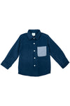 Boys Navy Corduroy Shirt Only