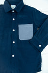 Boys Navy Corduroy Shirt Only