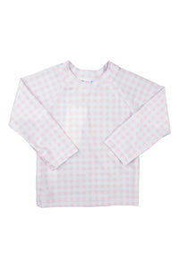 Pink Check Swim Shirt