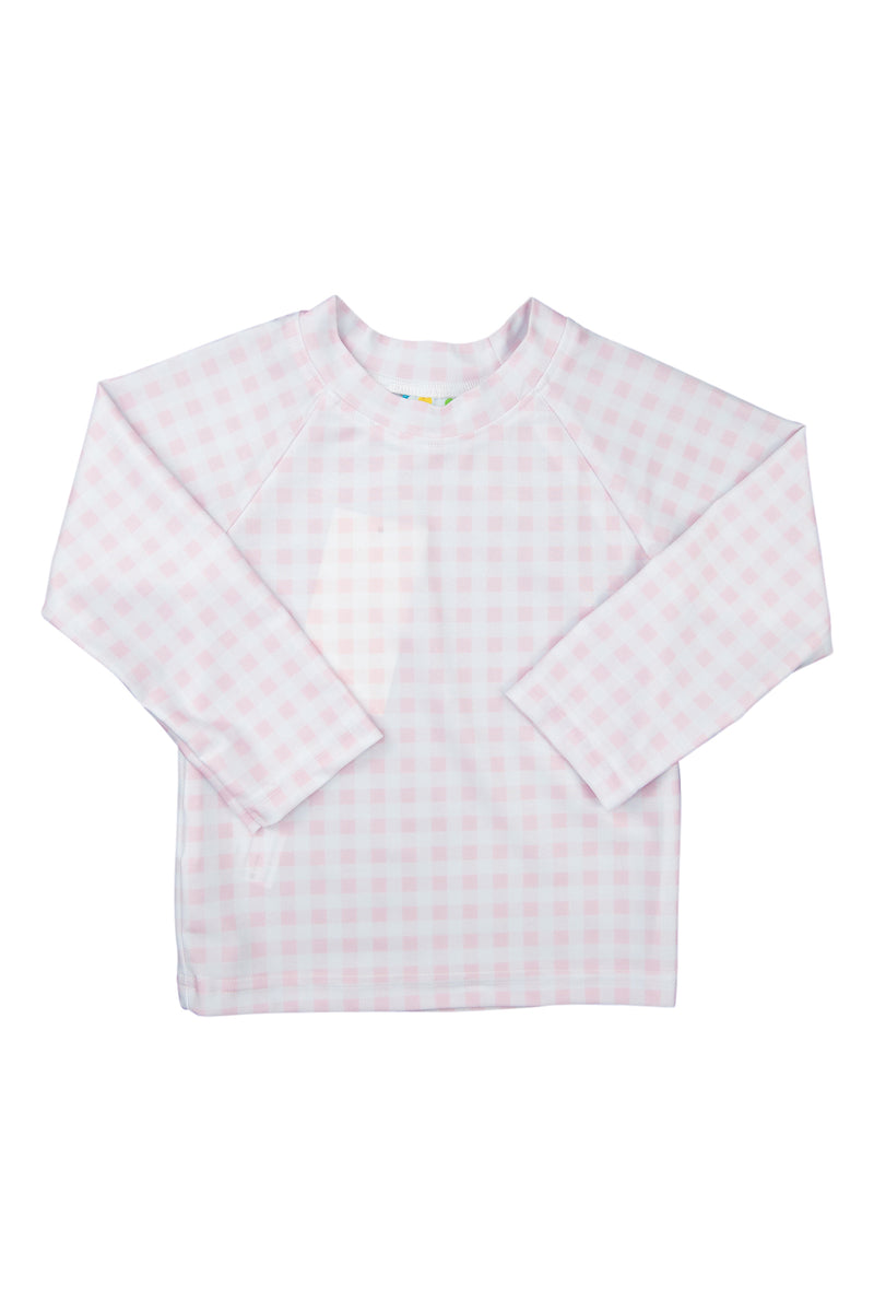 Pink Check Swim Shirt