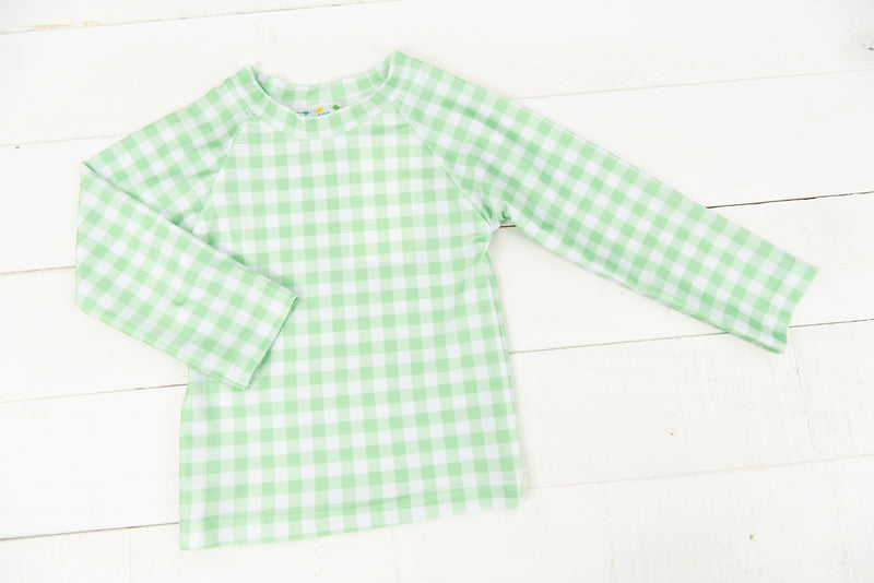 Green Check Swim Shirt