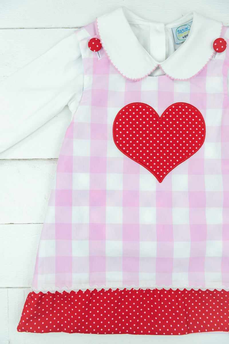 Girls Reversible Heart/Flower Dress