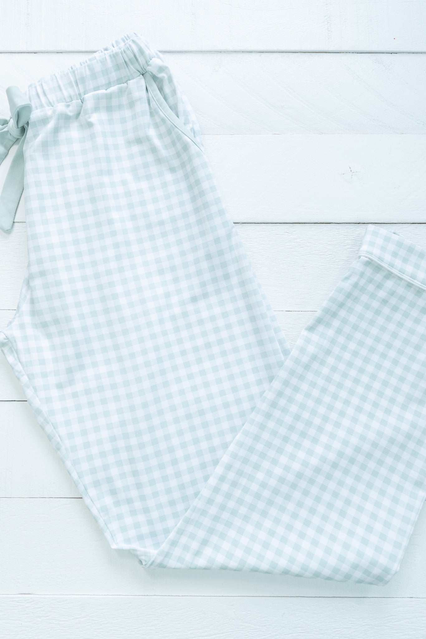 Mom Sage Check PJ Pants Only