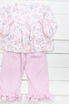 Girls Spring Blossom Pants Set