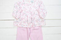 Girls Spring Blossom Pants Set