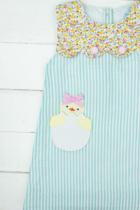 Girls Baby Chick Seersucker Dress