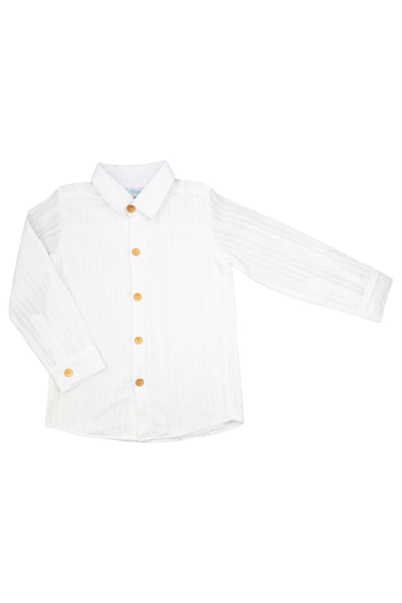 Boys White Linen Shirt Only