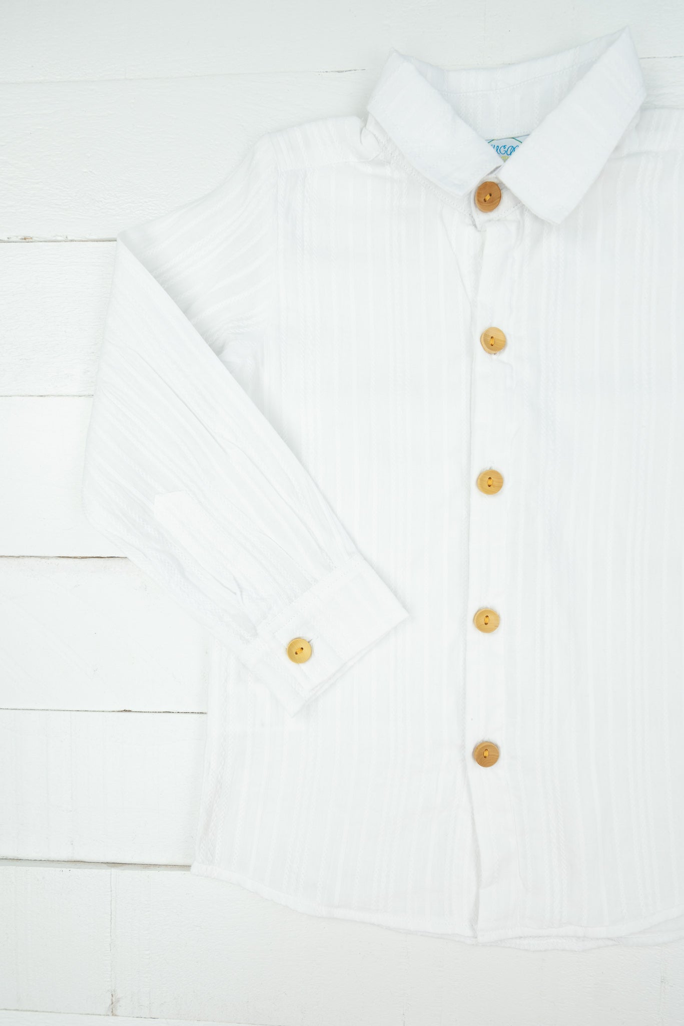 Boys White Linen Shirt Only