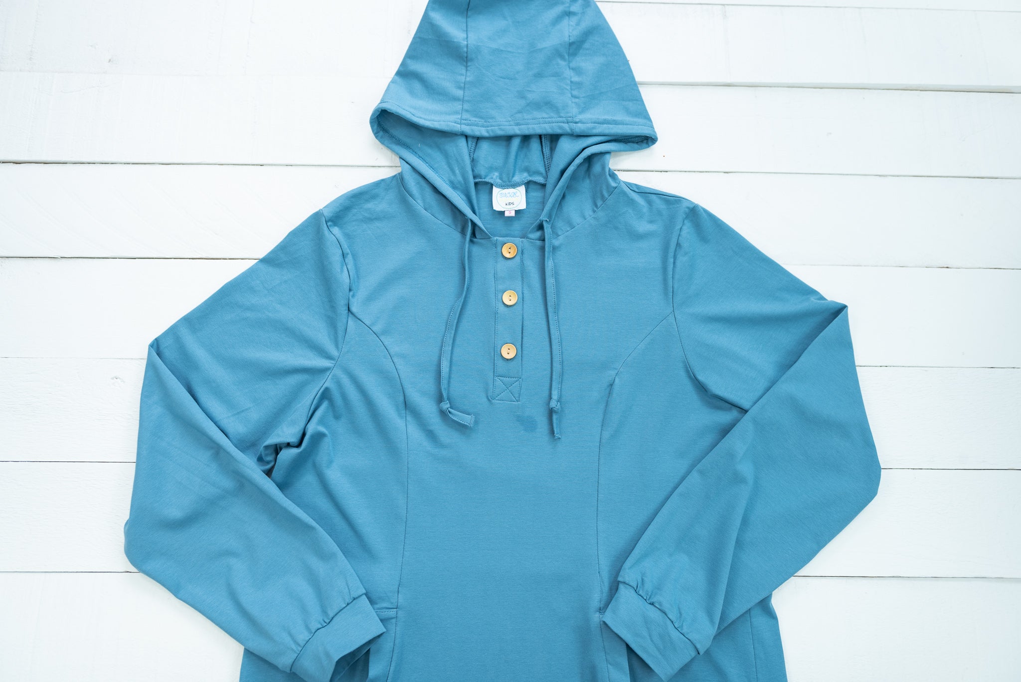 Mom Blue Stone Hooded Pullover