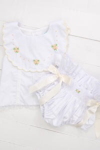 Girls Classic White Bib