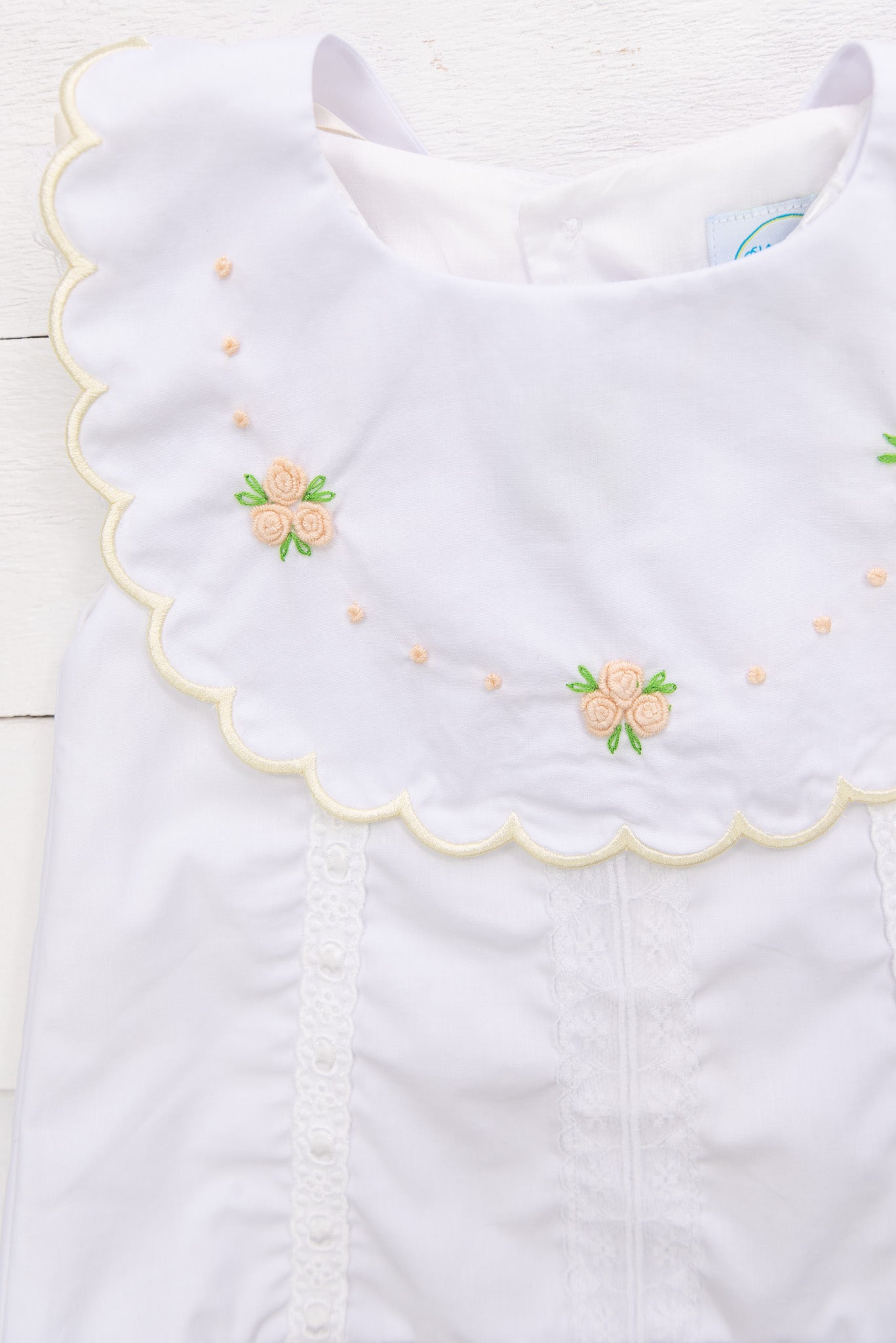 Girls Classic White Bib