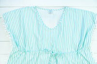 Mom's Mint Stripe Swim Cover