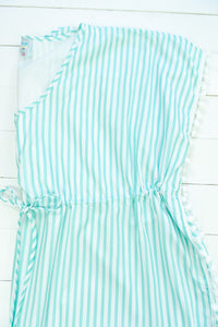 Mom's Mint Stripe Swim Cover