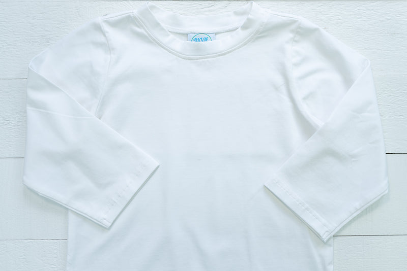 Boys Knit White Long Sleeve Shirt