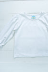 Girls Knit White Long Sleeve Shirt Only