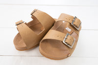 Kimey Couro Sandal - Amendoa