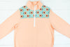 Girls Peach Floral Pullover