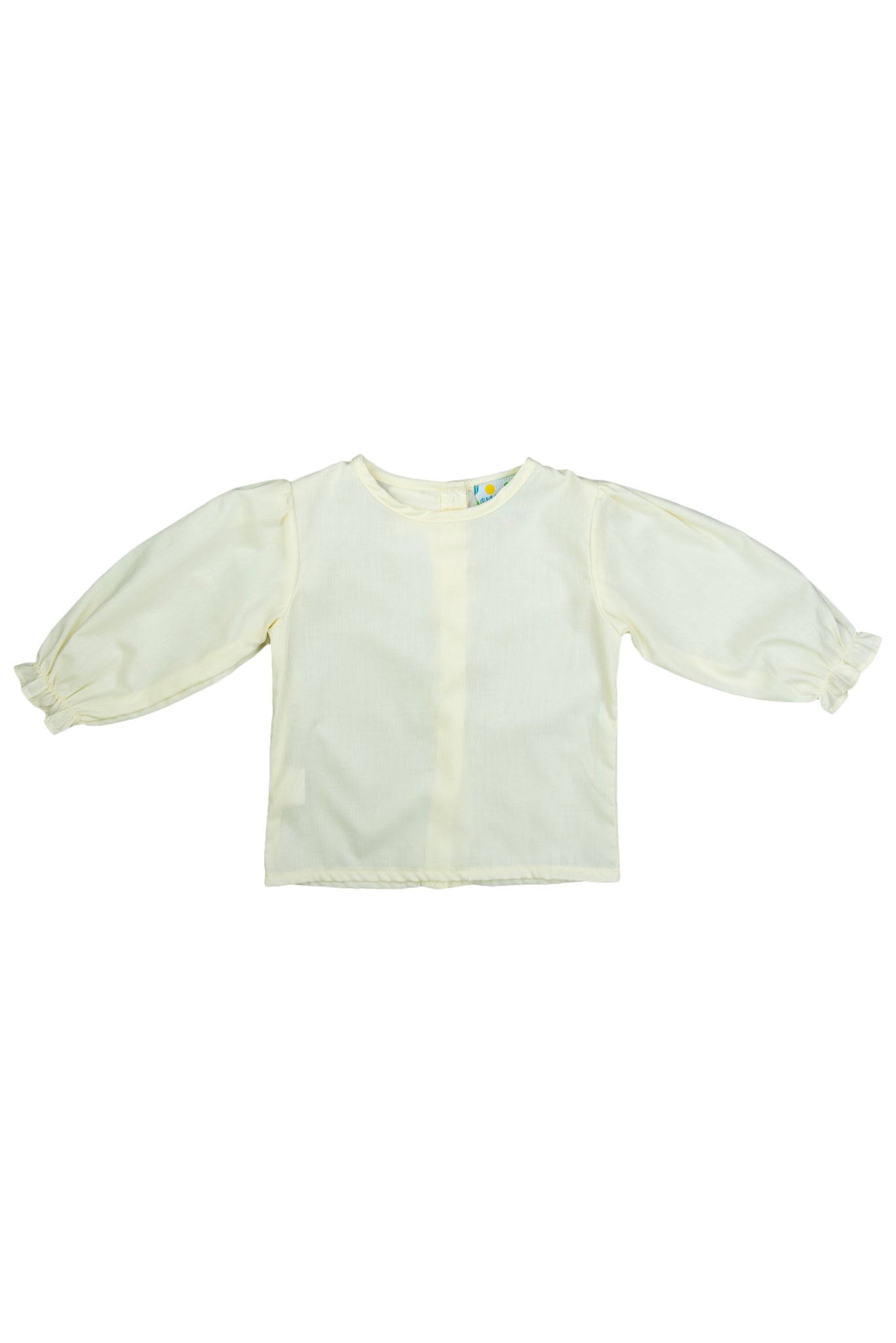 Girls Woven Cream Long Sleeve Shirt Only