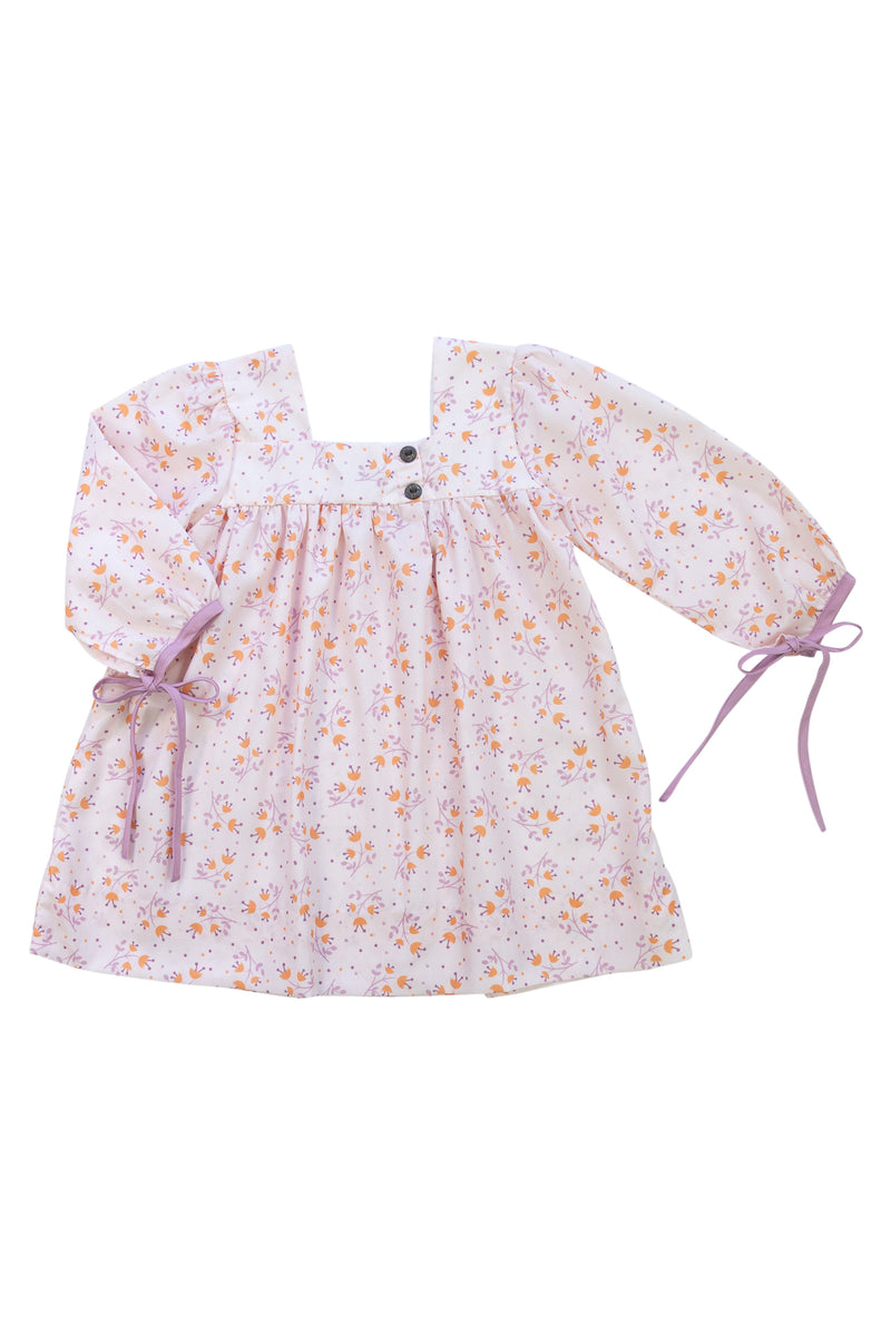 Girls Lavender Floral Dress