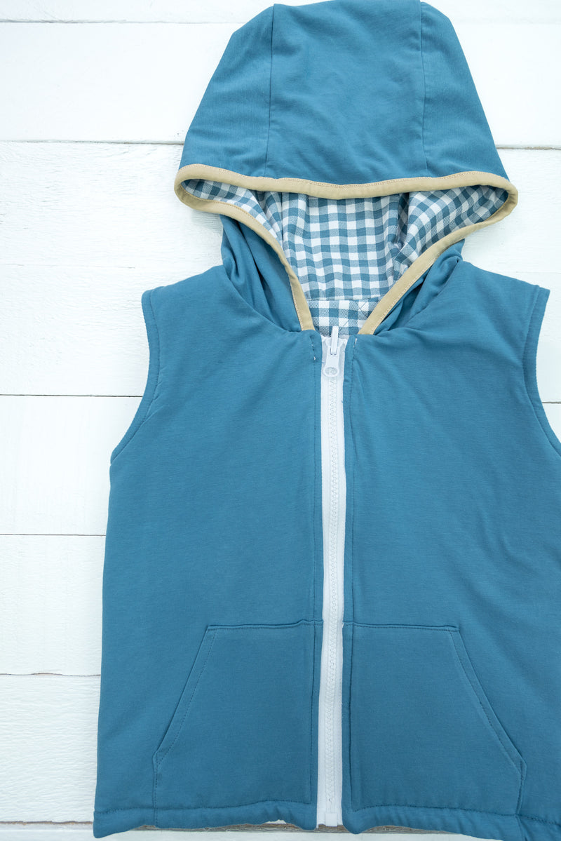 Boys Casual Quilted Reversible Vest