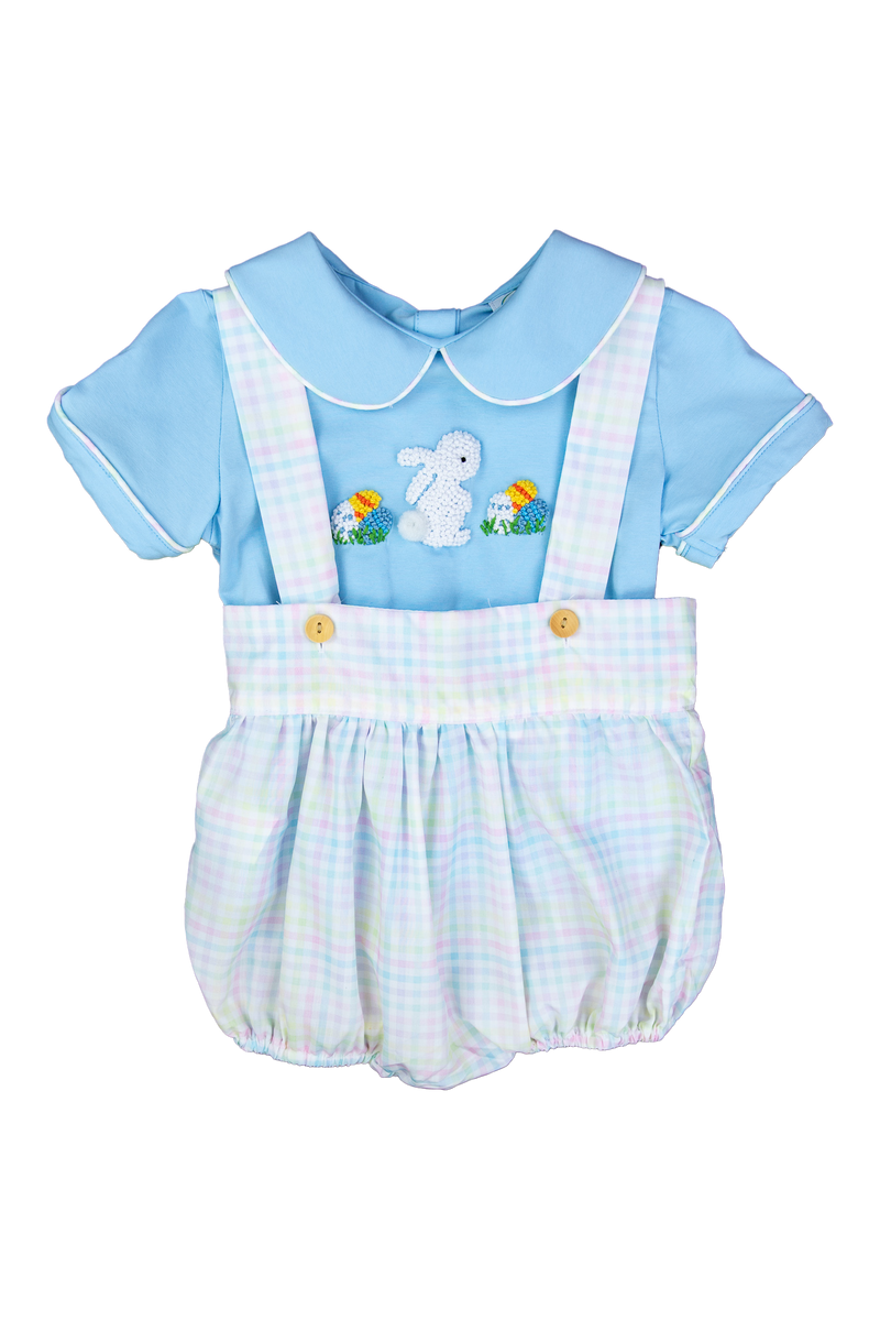 Boys French Knot Bunny Bubble Set