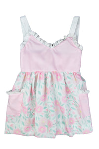 Girls Pink Floral Dress