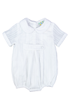 Boys White Linen Bubble