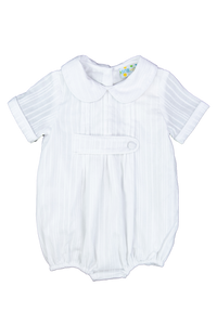 Boys White Linen Bubble