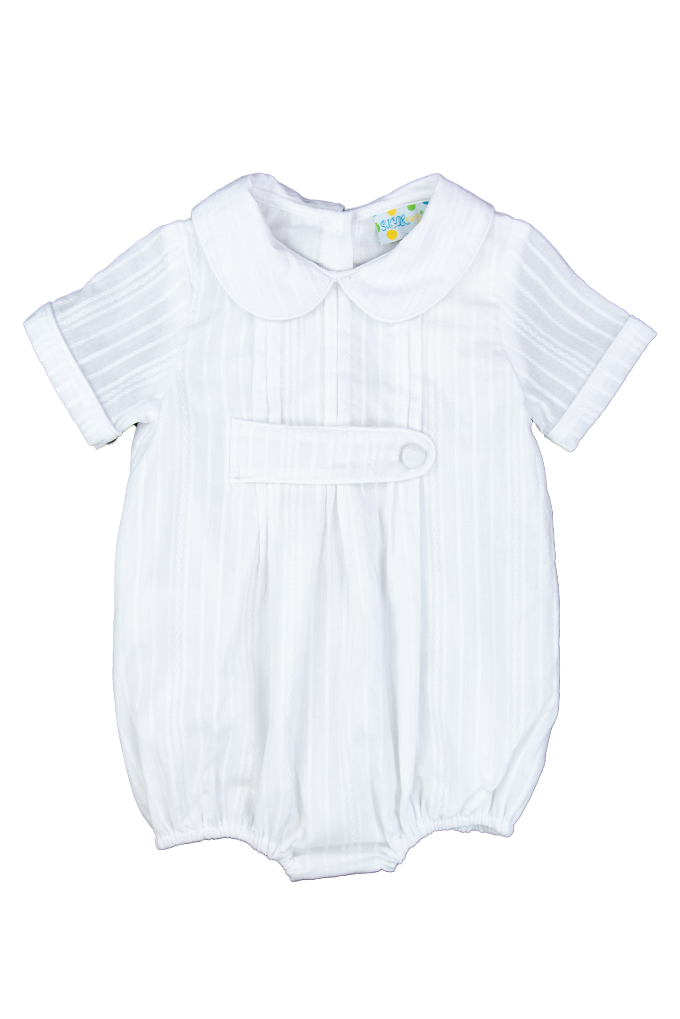 Boys White Linen Bubble