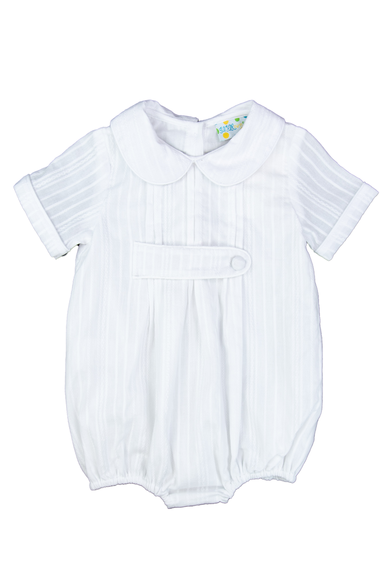 Boys White Linen Bubble