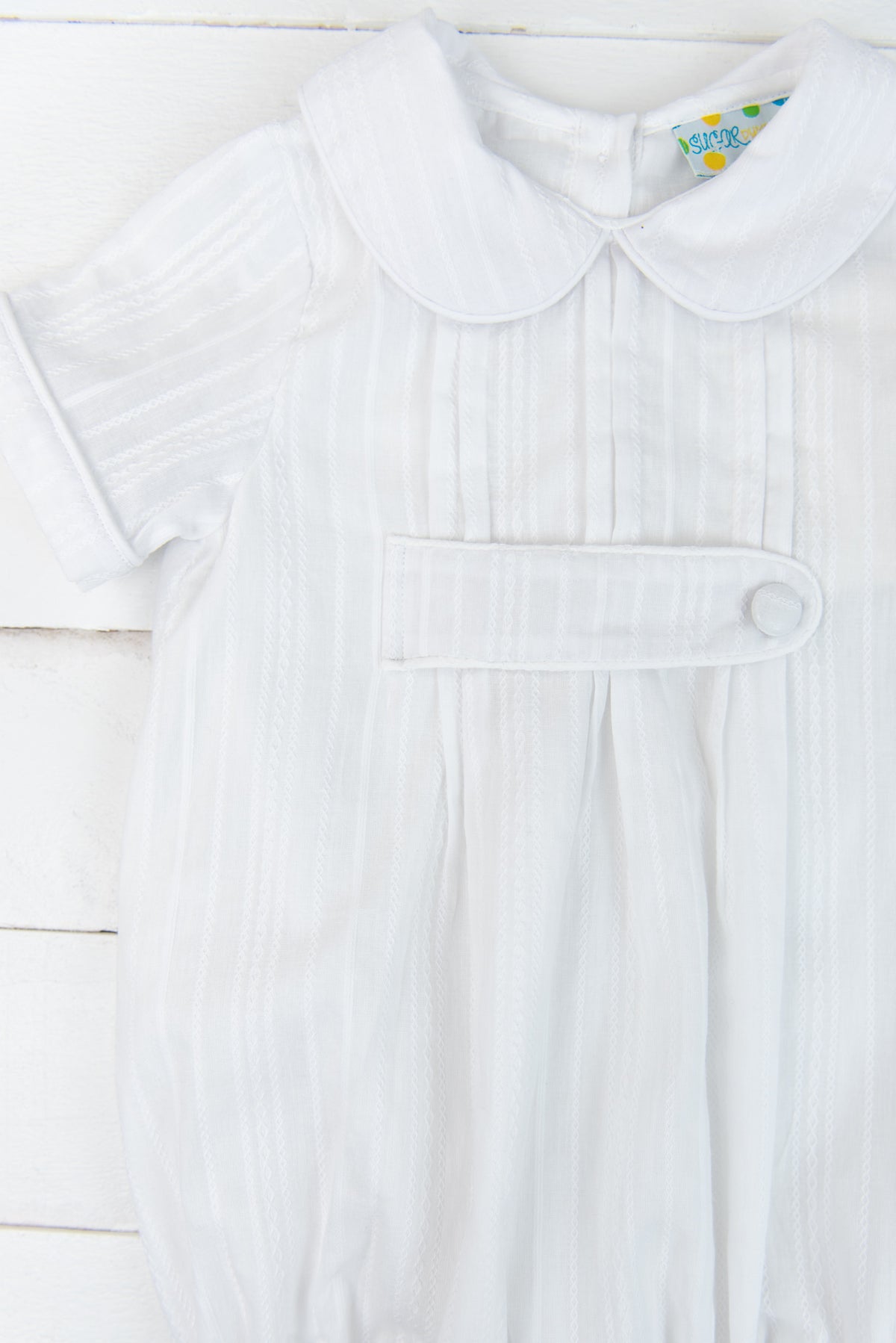 Boys White Linen Bubble