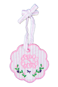 Floral Bunny Easter Basket Tag