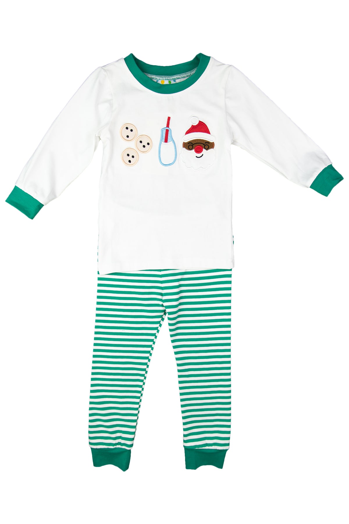 Boys Black Santa Milk & Cookies PJ Pants Set