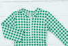 Boys Green Gingham Rashguard Swim Shirt