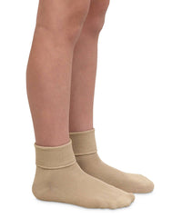 Organic Cotton Smooth Toe Turn Cuff Socks (Multiple Color Options)